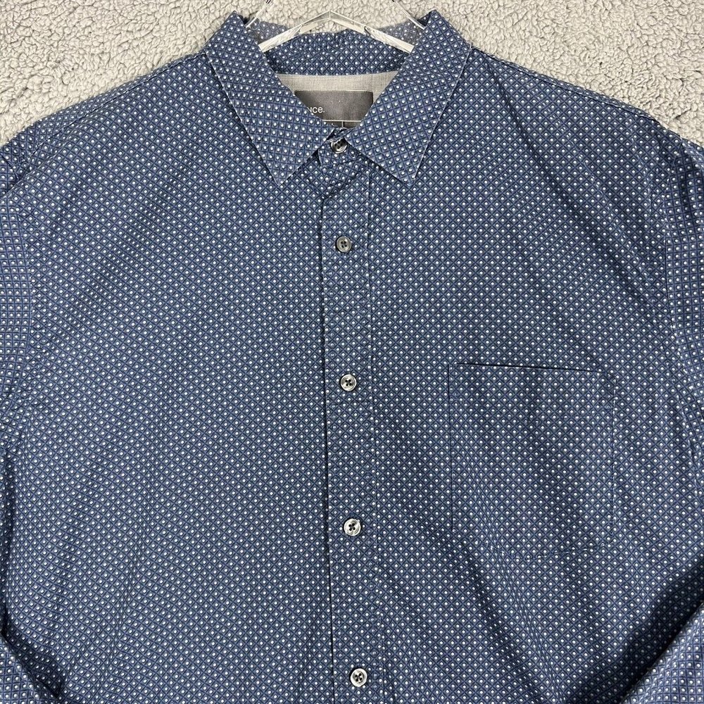 Vince Shirt Mens Large Blue Button Down Long Sleeve Mens Large - Picture 2 of 9